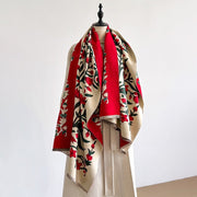 Add a Touch of Retro Chic with Our Floral Cashmere Scarf