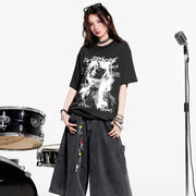 Retro Letter Graphic Tee for Men