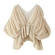 Trendy Batwing-sleeve Ruched Top for Women