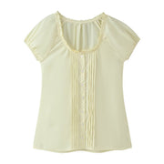 Slimming Short-Sleeve Blouse