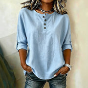 Breathable 3/4 Sleeve Blouse for Women