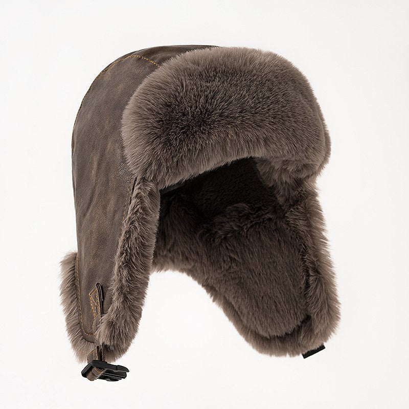 Warm Faux Fur Pilot Hat for Women