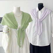 Cozy Striped Scarf for Women - Soft Polyester