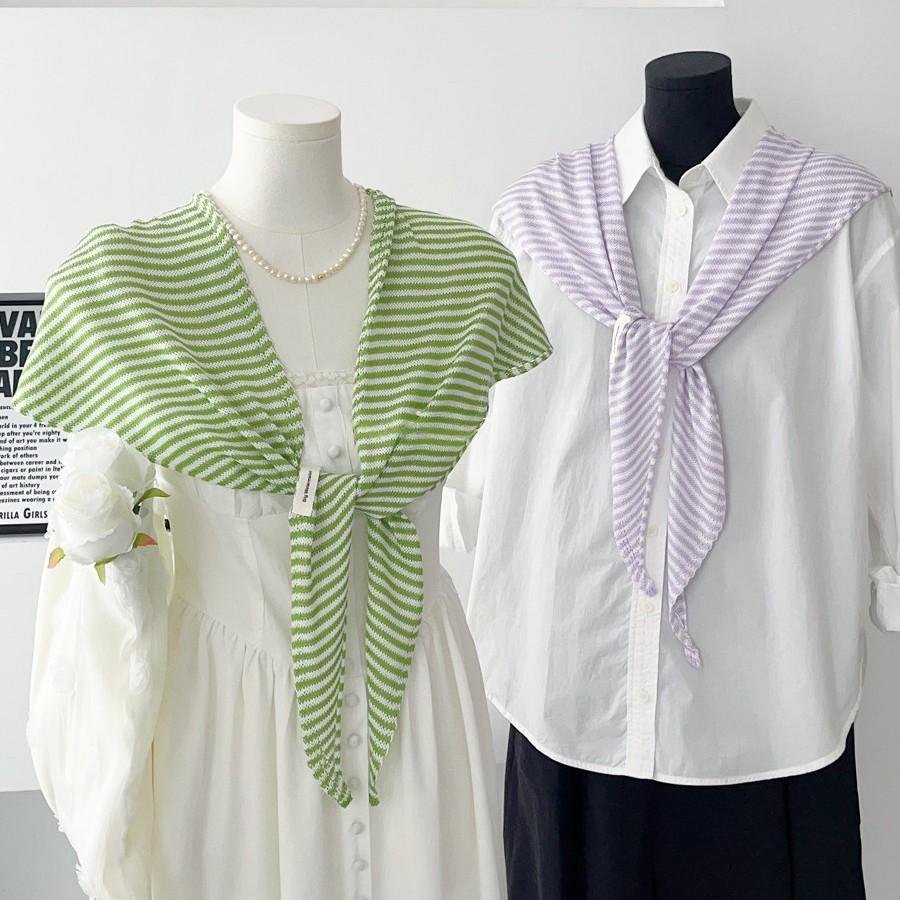Cozy Striped Scarf for Women - Soft Polyester