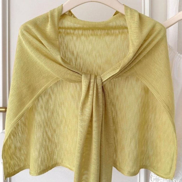 Warm Bamboo Stripe Plus-Size Shawl for Women