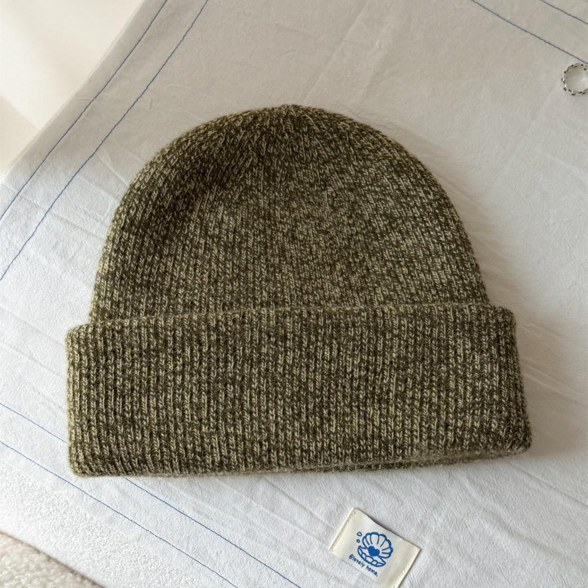 Warm Women's Double Layer Knitted Beanie - Soft Stretchy Hat for Cold Weather