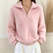 Women's Long-Sleeved Zip-up Sweater