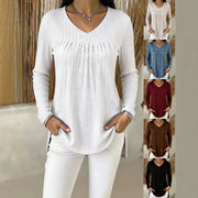 Casual V-Neck Long Sleeve Top for Women