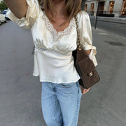Elegant V-Neck Top
