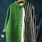 Elegant Printed Long-Sleeve Shirt for Women