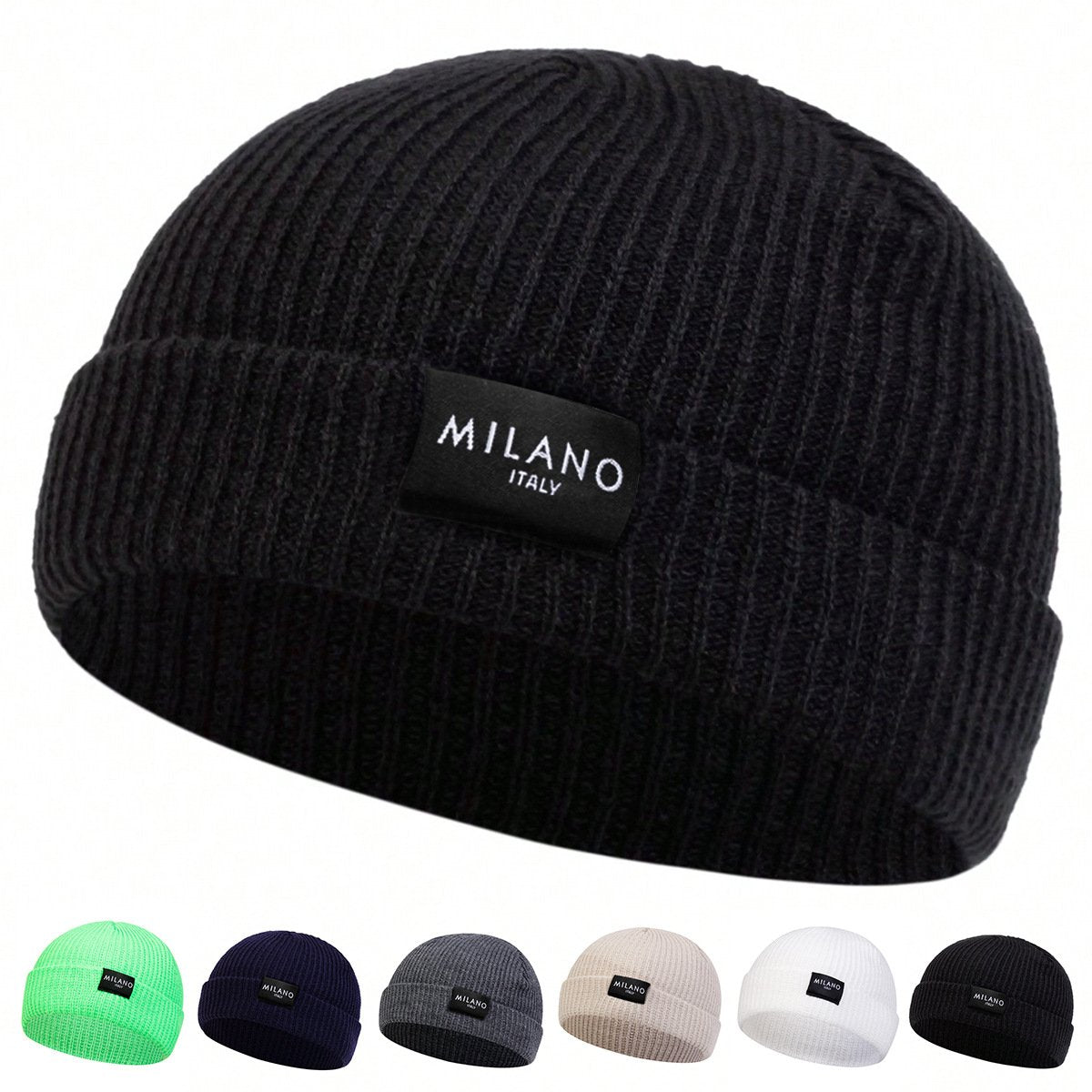 Warm Knit Beanie for Large Heads, One Size Fits All