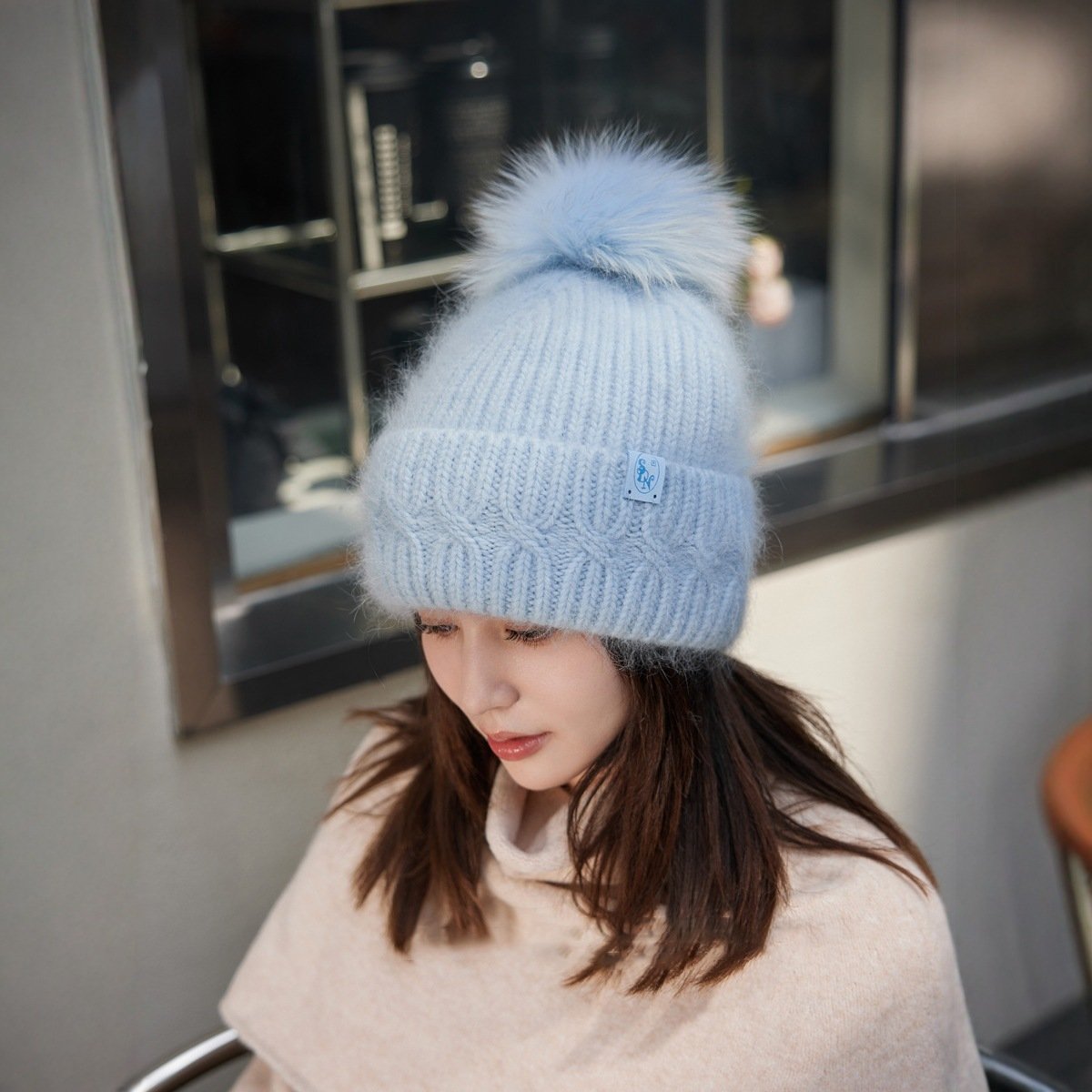 Warm Twisted-Knit Women's Hats for Cold Weather