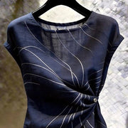 Stay Young & Stylish Navy Blue Blouse