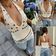 Sequined Vest Top