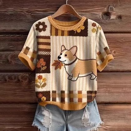 Cute Cartoon Knitted Sweater for Women