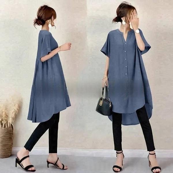 Classic V-Neck Short Sleeve Shirt for Men