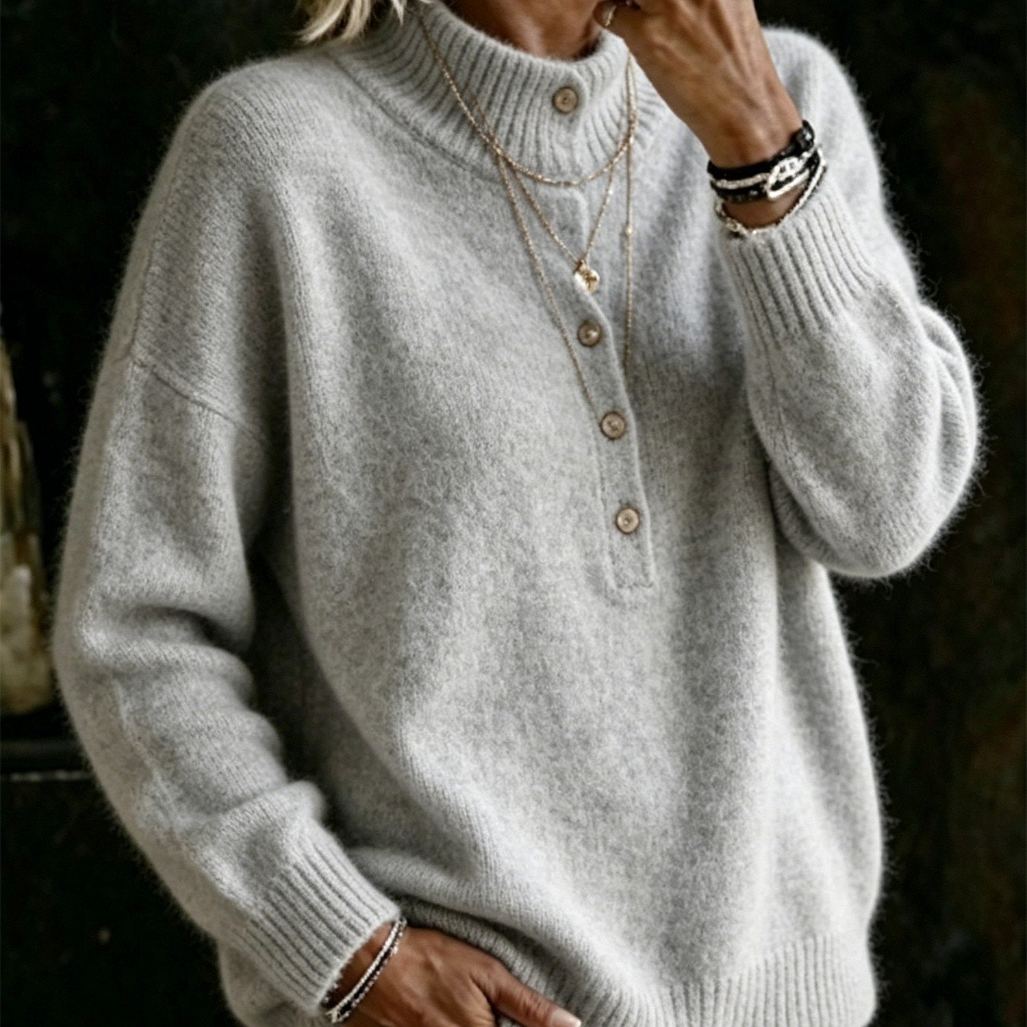 Classic Long-Sleeve Blouse for Women
