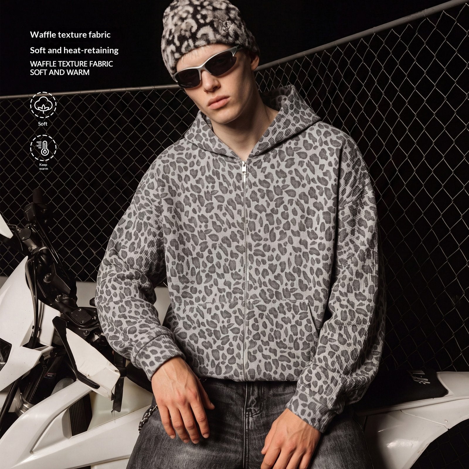 Cozy Hooded Zip-up Sweatshirt Jacket for Men