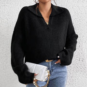 Stay Chic in Apricot Long-Sleeve Pullover Sweater