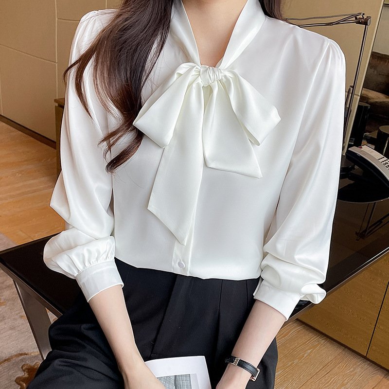 Elegant Soft-Style Blouse with Long Sleeves