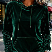 Soft Velvet Hoodie for Women