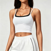 Women's Sports Bra Tank Top Two Piece Set