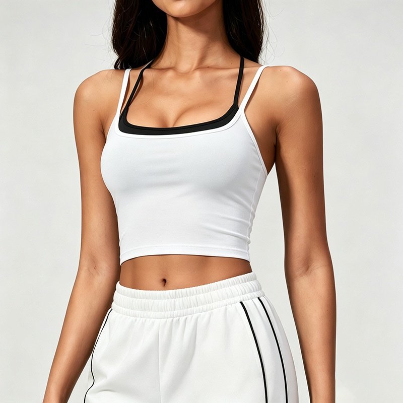 Women's Sports Bra Tank Top Two Piece Set