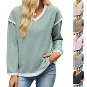 Elegant Loose-fit Long-sleeve T-shirt for Women