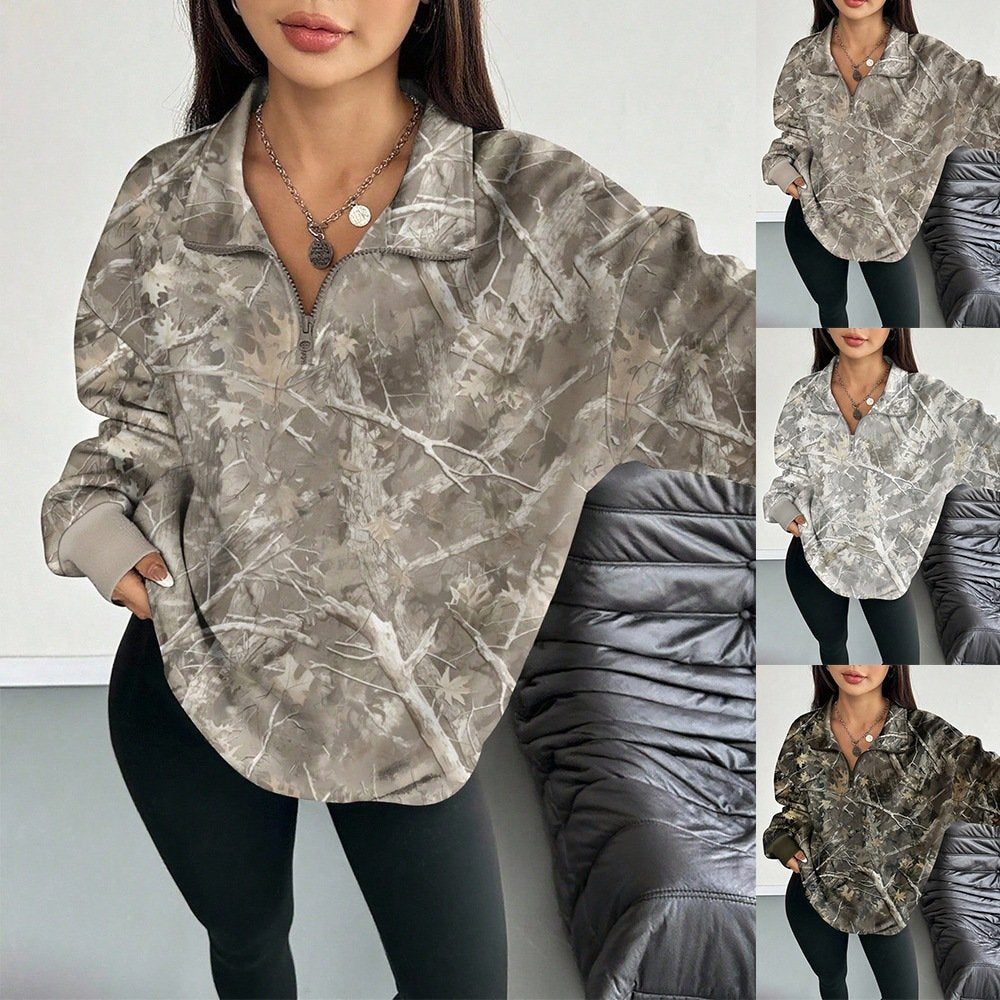 Cozy Printed Sweatshirt for Women