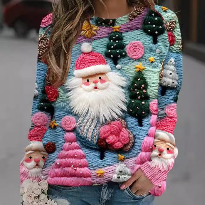 Women's 3D Digital Print Hoodie - Cozy Winter Wear