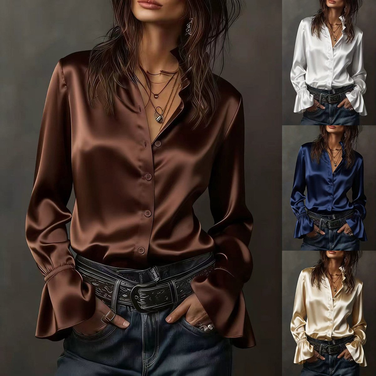 Elegant Satin Shirt