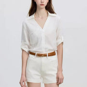 Relaxed Fit Patchwork Shirt for Summer Workouts