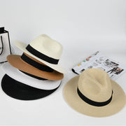 Large Women's Straw Hat for Summer UV Protection