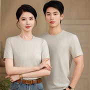 Vintage Chic Short Sleeve Crew Neck T-Shirt for Women