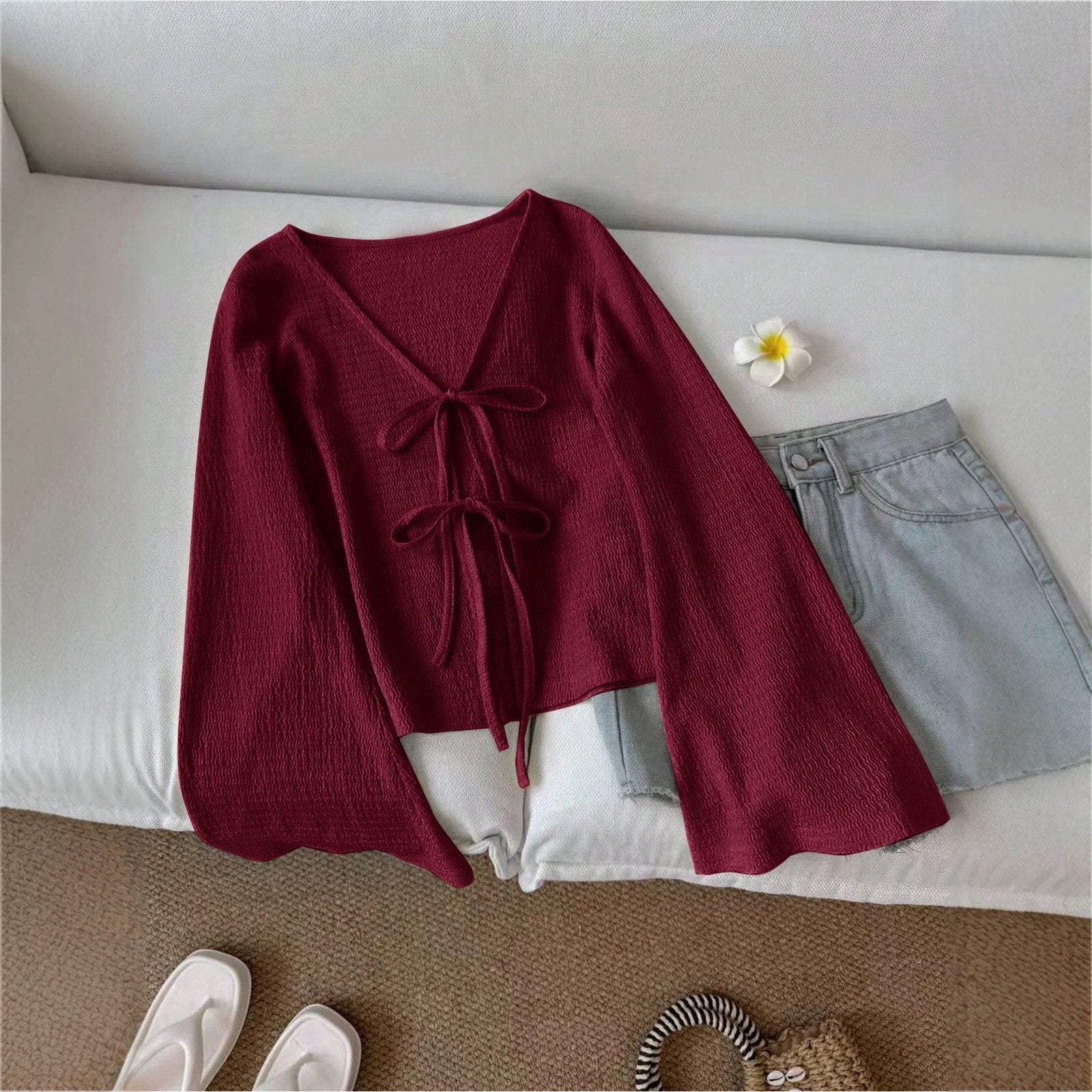 Cozy Tie-Waist Cardigan for Women