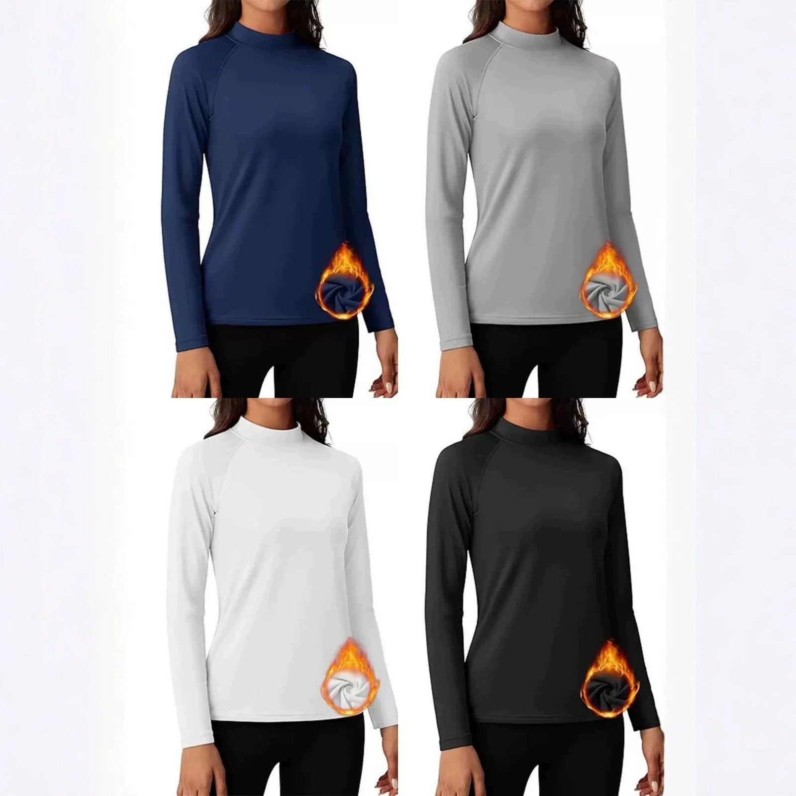 Stay Warm in Style: Long-Sleeve Turtleneck Base Layer