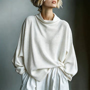 Cozy Waffle-Weave Turtleneck Top for Women