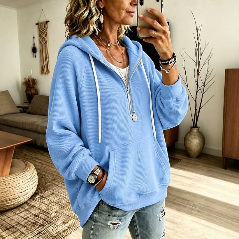 Cozy Women's Corduroy Hoodie