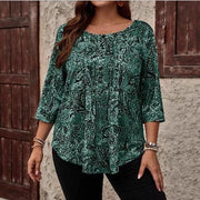 Elegant Loose-Fit Long-Sleeve Top with Buttons