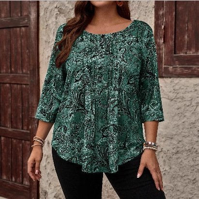 Elegant Loose-Fit Long-Sleeve Top with Buttons