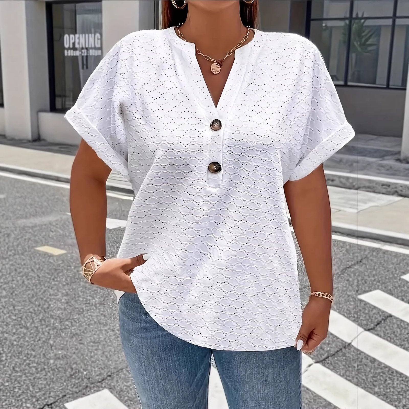 Women's Loose Fit Short Sleeve Tops