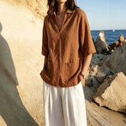 Loose-Fit V-Neck T-Shirt for Women