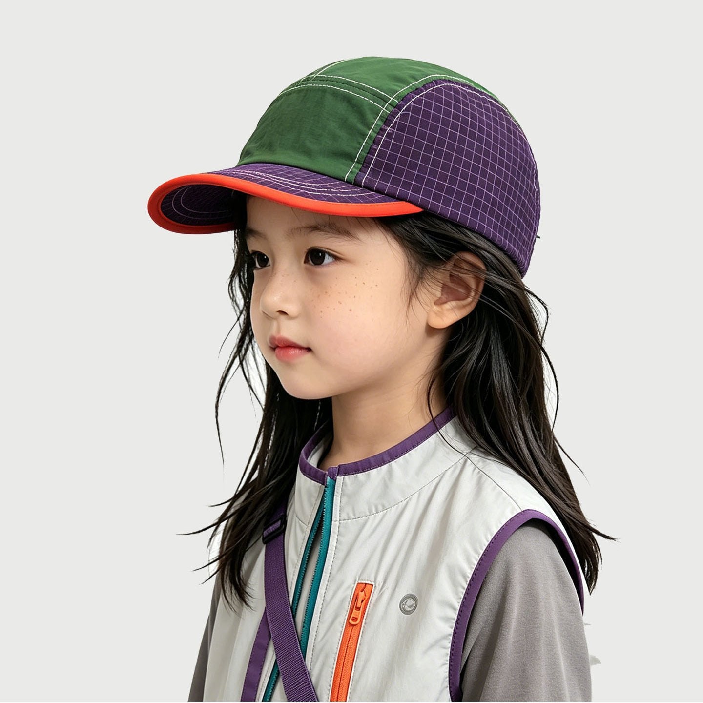 Color-Blocked Kids' Outdoor Hat - Lightweight & Quick-Drying