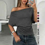 Elegant Batwing Sleeve T-Shirt for Women