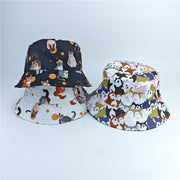 Versatile Cat Print Bucket Hat for Outdoor Fun