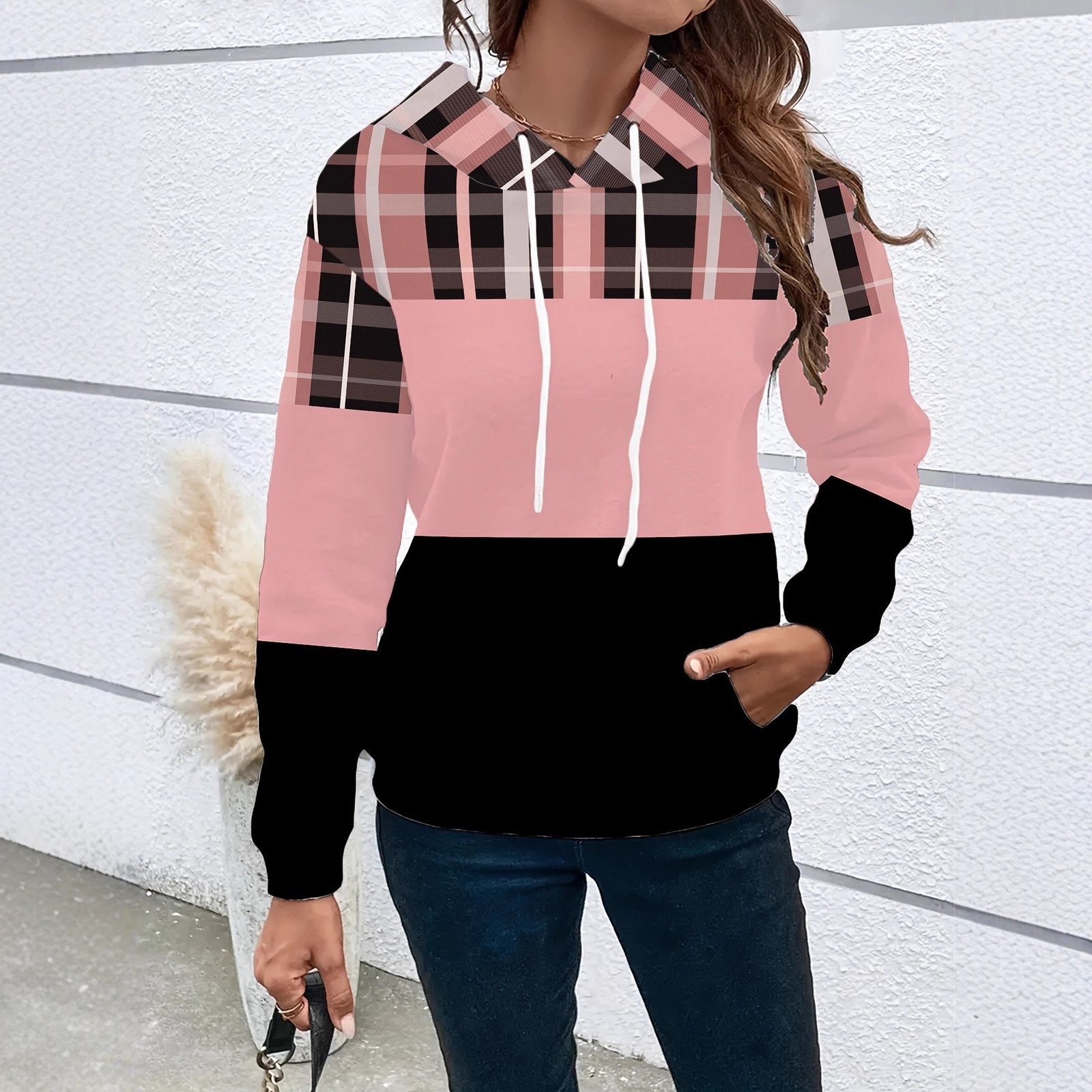 Cozy Plaid Hoodie for Women