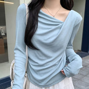 Long-Sleeved Knitted Sweater for Women - Slim Fit Hoodie