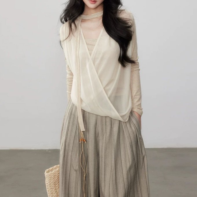 Oatmeal Knit Top