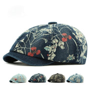 Sun Protection Octagonal Denim Beret for Women