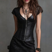 Sexy Faux Leather Top